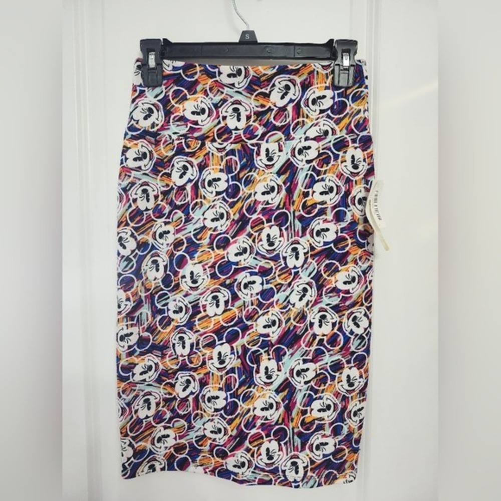LuLaRoe Cassie Pencil Skirt with Disney Mickey Mouse Print Woman's XS - Picture 2 of 5